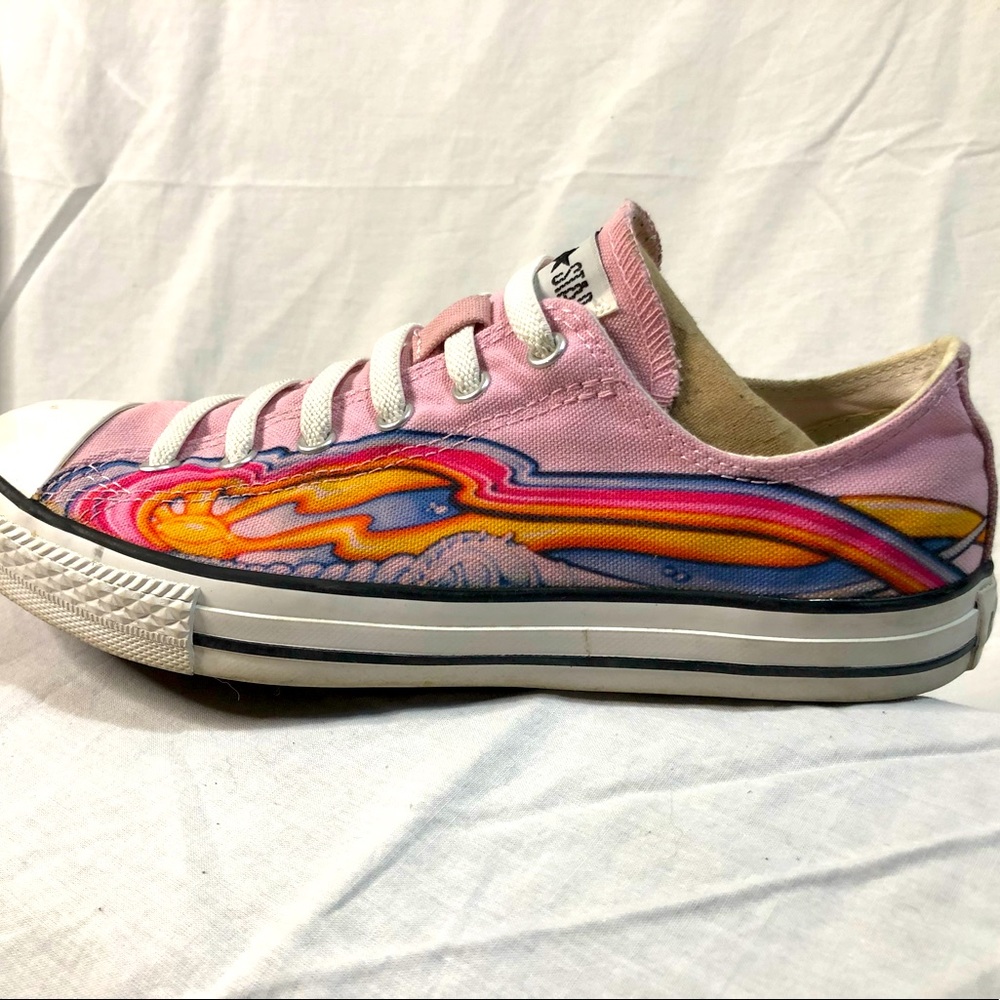 Rare Drew Brophy designed Converse low tops with elastic laces for easy slip-on